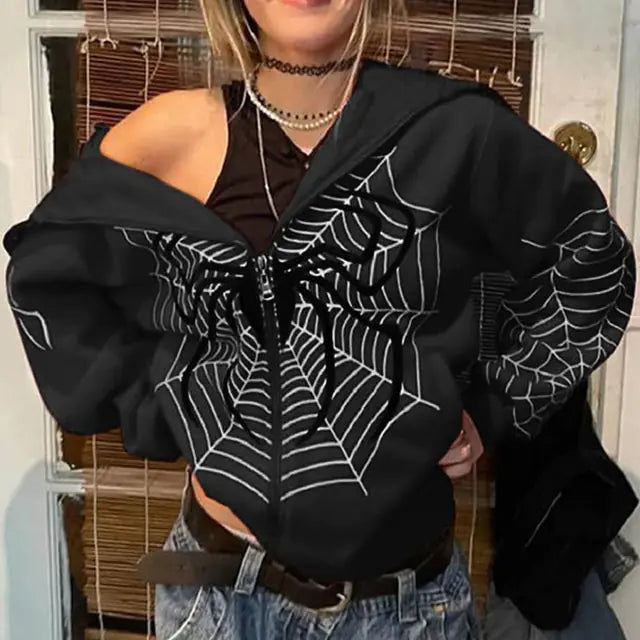 Levant Streetwear Hoodie Spider Web