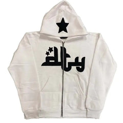 Levant 4Tune Zip Star Print Retro Zip Hoodie