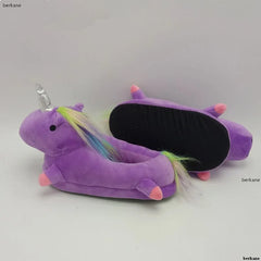 Levant Unicorn Plush Slippers with LED Light: Winter Indoor Warm Shoes