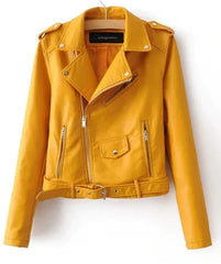 Levant Autumn New Short Faux Soft Leather Jacket Women Fashion