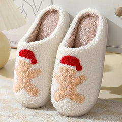 Levant Christmas Home Slippers Cute Cartoon Santa Claus Cotton Slippers