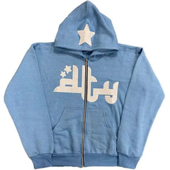 Levant 4Tune Zip Star Print Retro Zip Hoodie