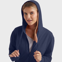 Levant Hanes Women’s Slub Knit Full-Zip Hoodie