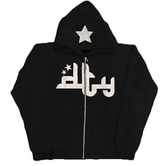 Levant 4Tune Zip Star Print Retro Zip Hoodie