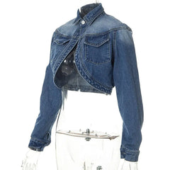 Levant Cropped Denim Jacket Women