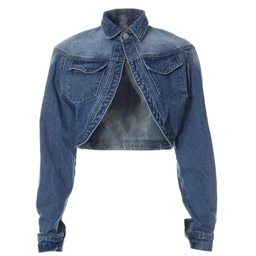 Levant Cropped Denim Jacket Women