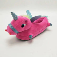 Levant Unicorn Plush Slippers with LED Light: Winter Indoor Warm Shoes