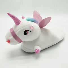 Levant Unicorn Plush Slippers with LED Light: Winter Indoor Warm Shoes