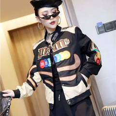 Levant Bomber Letter M Embroidery Jacket Women