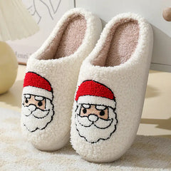 Levant Christmas Home Slippers Cute Cartoon Santa Claus Cotton Slippers