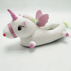 Levant Unicorn Plush Slippers with LED Light: Winter Indoor Warm Shoes