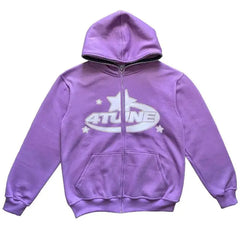 Levant 4Tune Zip Star Print Retro Zip Hoodie