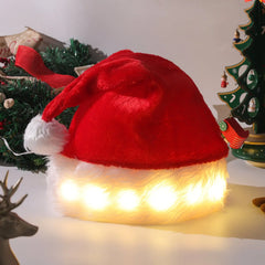 Levant Christmas Hat LED Light Plush Children's Adult Christmas Decorations Christma