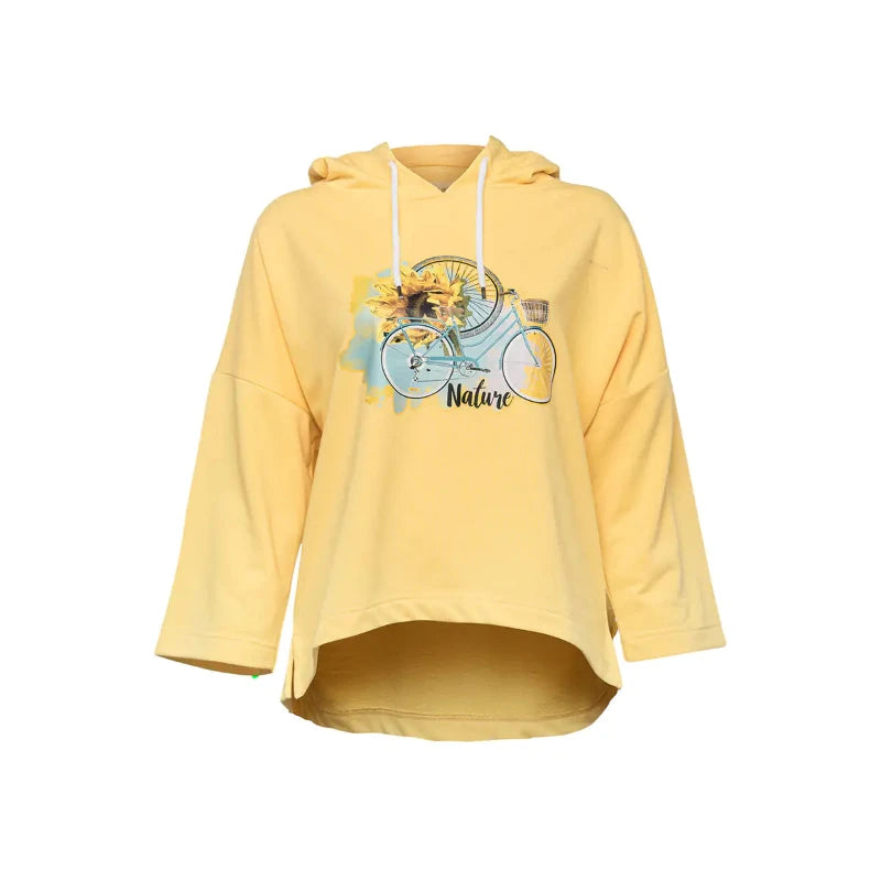 Levant Biggdesign Nature Women Hoodie Sweatshirt Yellow