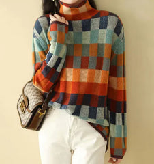 Levant Checkerboard Wool Sweater