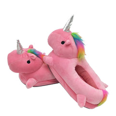 Levant Unicorn Plush Slippers with LED Light: Winter Indoor Warm Shoes