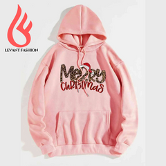 Levant Essentials Christmas Graphic Drawstring Hoodie