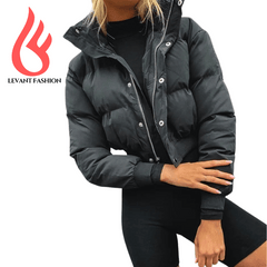 Levant Elegant Cropped Puffer Jackets Women