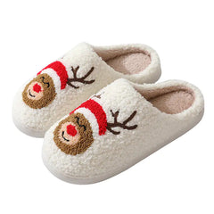 Levant Christmas Home Slippers Cute Cartoon Santa Claus Cotton Slippers