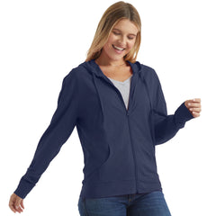 Levant Hanes Women’s Slub Knit Full-Zip Hoodie