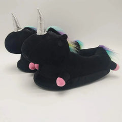 Levant Unicorn Plush Slippers with LED Light: Winter Indoor Warm Shoes