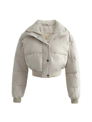 Levant Elegant Cropped Puffer Jackets Women