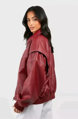 Levant Casual Oversized Leather Jacket Women Fashion