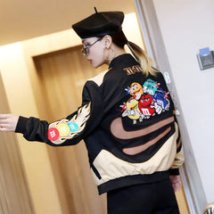 Levant Bomber Letter M Embroidery Jacket Women