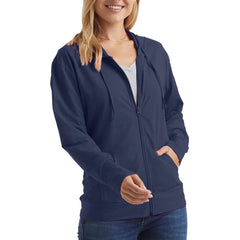 Levant Hanes Women’s Slub Knit Full-Zip Hoodie