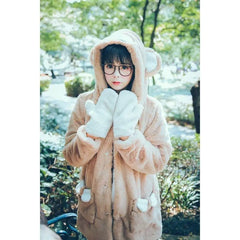 Levant Kawaii Ears Furry Hoodie