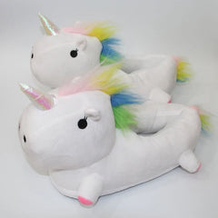 Levant Unicorn Plush Slippers with LED Light: Winter Indoor Warm Shoes