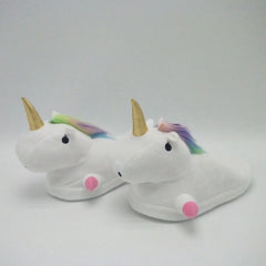 Levant Unicorn Plush Slippers with LED Light: Winter Indoor Warm Shoes