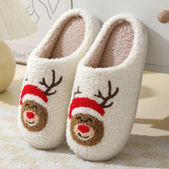 Levant Christmas Home Slippers Cute Cartoon Santa Claus Cotton Slippers