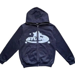 Levant 4Tune Zip Star Print Retro Zip Hoodie