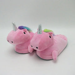 Levant Unicorn Plush Slippers with LED Light: Winter Indoor Warm Shoes