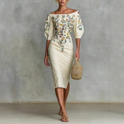 Levant New Off-shoulder Waist Dress For Women